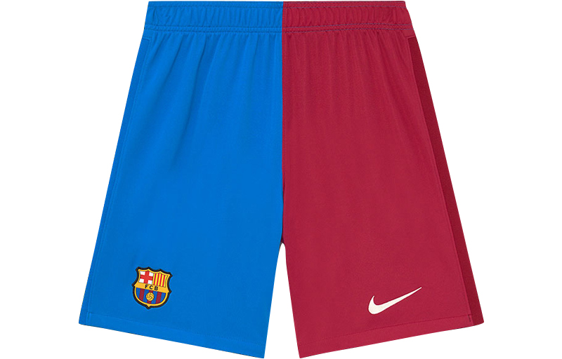 Nike Barcelona Home Soccer Shorts 21/22 Red/Blue Fan Edition CV8148-427