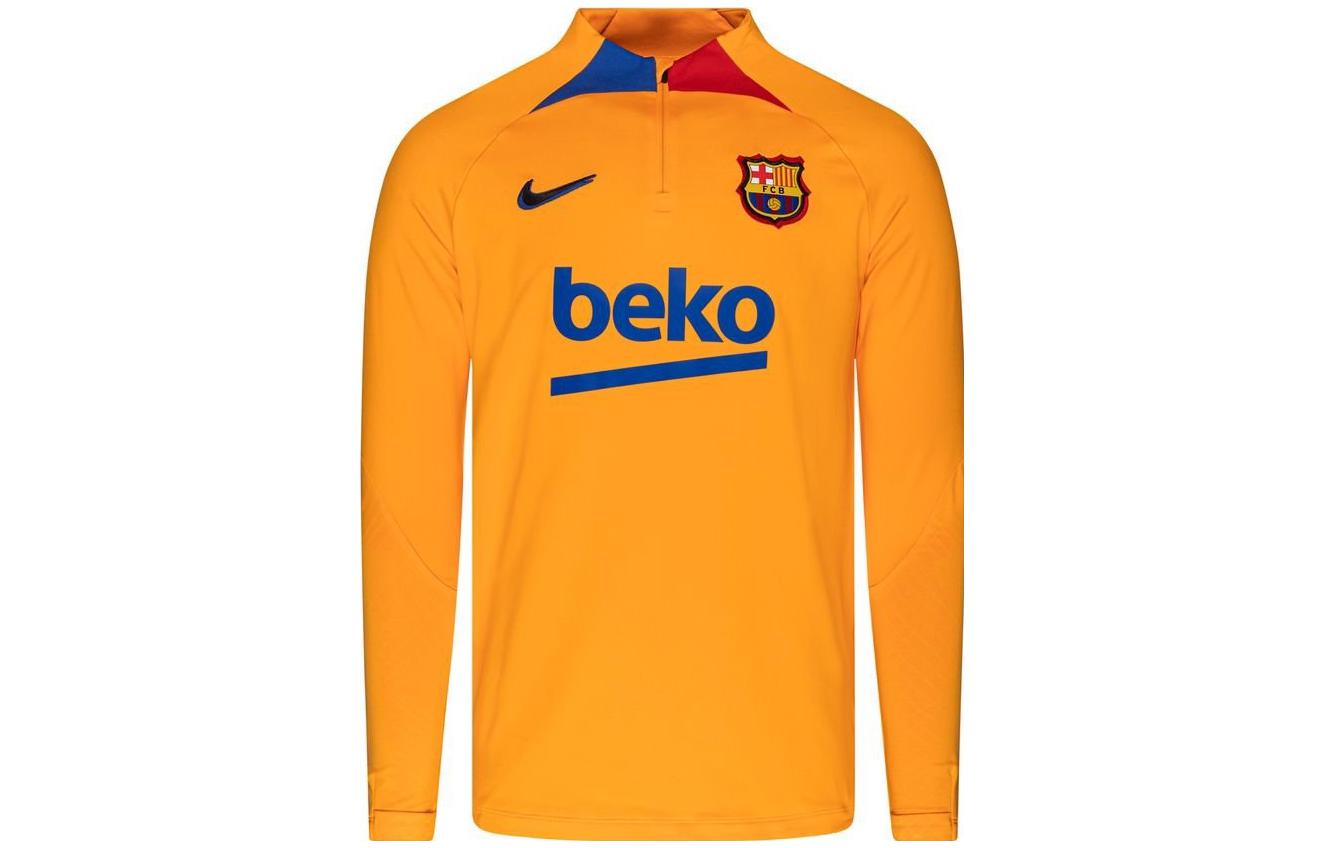 Nike Barcelona Retro Training Sweat-Wicking Long-Sleeve Tee Orange . DH7682-837