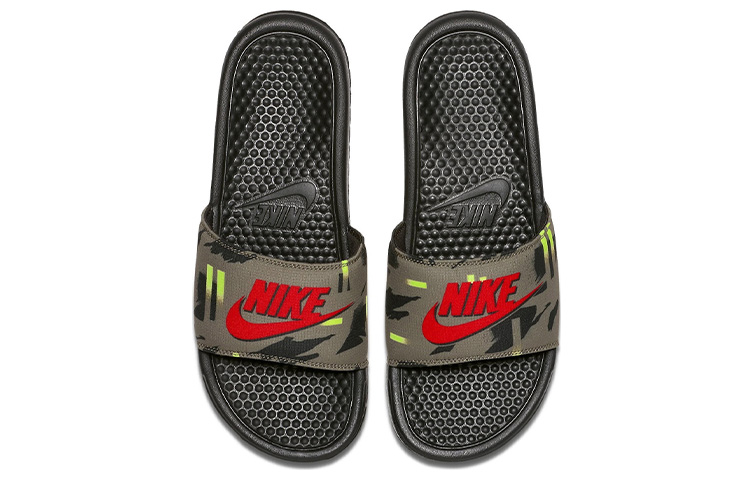 Shop Nike Benassi JDI Verde Militare Ciabatte Verde Army CJ6184-200