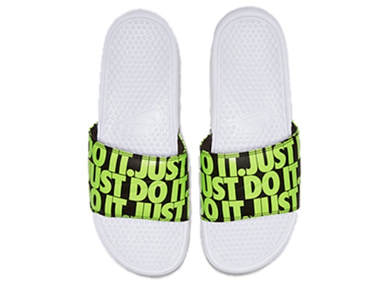 耐克 Benassi JDI 印花‘荧光绿’拖鞋 631261-103 Lookbook 耐克 Benassi JDI 印花‘荧光绿’拖鞋 631261-103