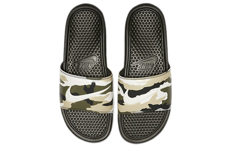 Shop 耐克Benassi JDI迷彩绿男女拖鞋'杉木色' 631261-301