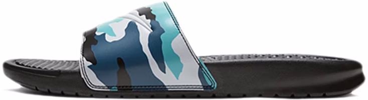 Nike BENASSI JDI PRINT Slide 'Black Blue Camo' 631261-027 Nike BENASSI JDI PRINT Slide 'Black Blue Camo' 631261-027