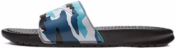 Nike BENASSI JDI PRINT Slide 'Black Blue Camo' 631261-027 Nike BENASSI JDI PRINT Slide 'Black Blue Camo' 631261-027