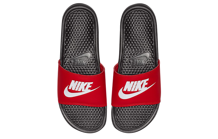 Lookbook Nike Benassi JDI Slide 'Negro y Rojo Universitario' 343880-026