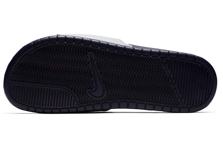 Shop Nike Benassi JDI Slippers Shoes Grey/Blue 343880-024