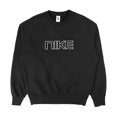 Nike Big Letter Logo Pullover Sweatshirt Black AV8276-010