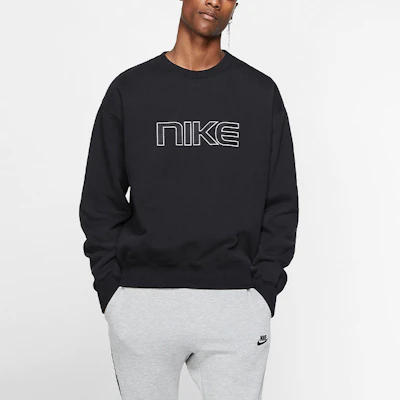 Nike Big Letter Logo Pullover Sweatshirt Black AV8276-010 Lookbook Nike Big Letter Logo Pullover Sweatshirt Black AV8276-010