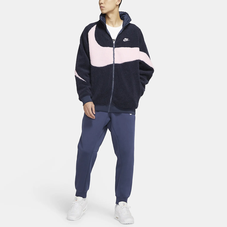 Nike Big Logo Sherpa Fleece Jacket - Obsidian Color DH2474-456 圖 4
