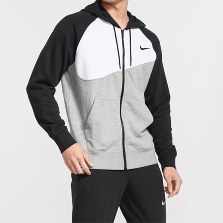 Nike Big Logo Zip-Up Hoodie Jacket Black/White/Grey BV5300-064 圖 6