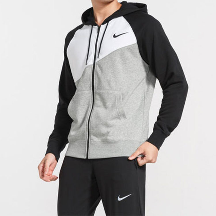 Nike Big Logo Zip-Up Hoodie Jacket Black/White/Grey BV5300-064 圖 7