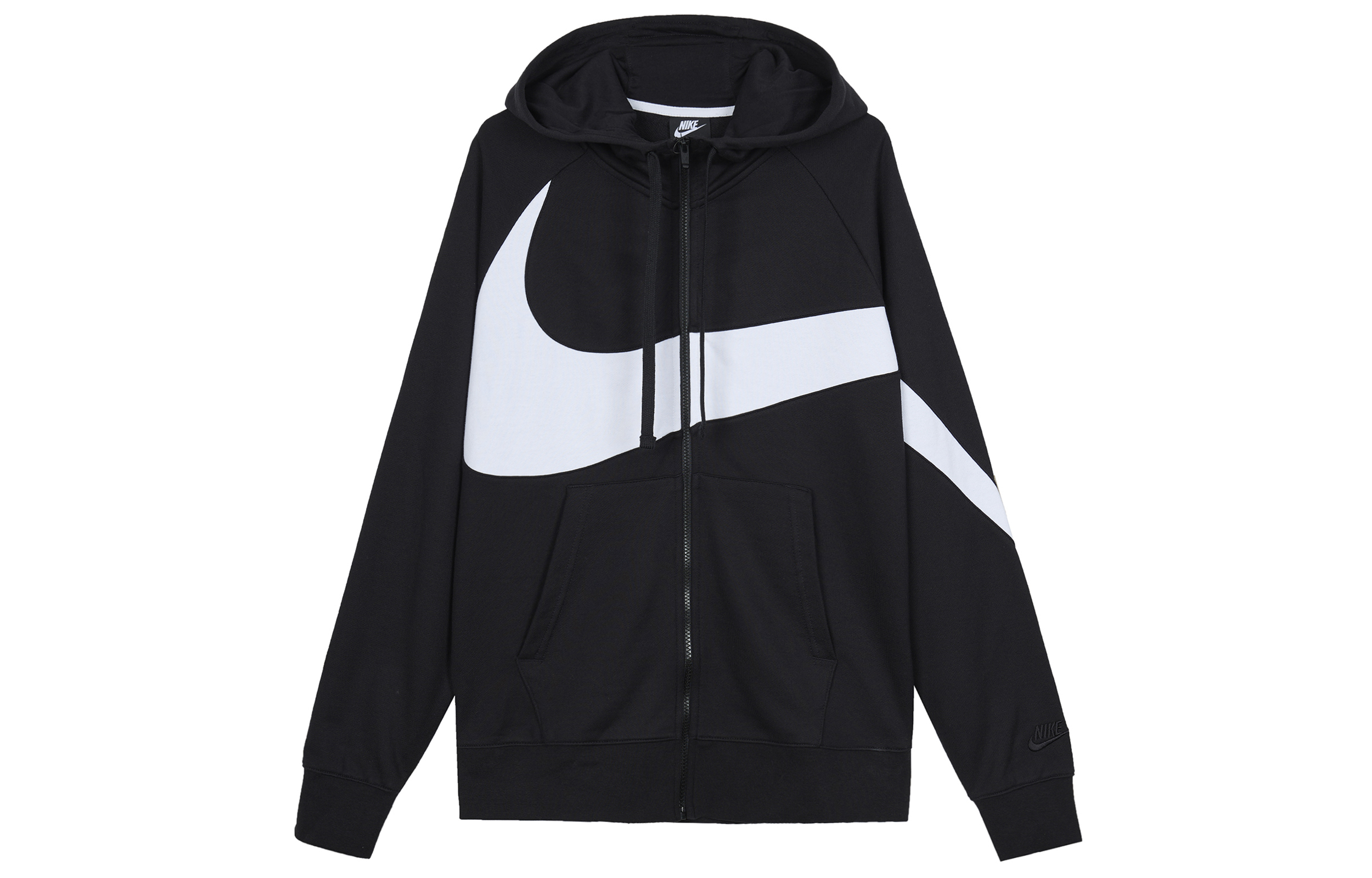 Buy Nike Big Swoosh Hoodie Jaket Hitam dengan Resleting AR3085-010