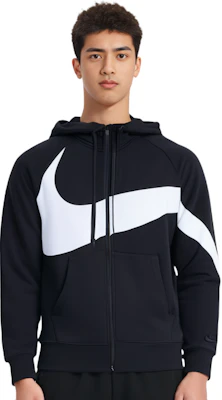 Nike Big Swoosh Hoodie Jaket Hitam dengan Resleting AR3085-010 Sizing Nike Big Swoosh Hoodie Jaket Hitam dengan Resleting AR3085-010
