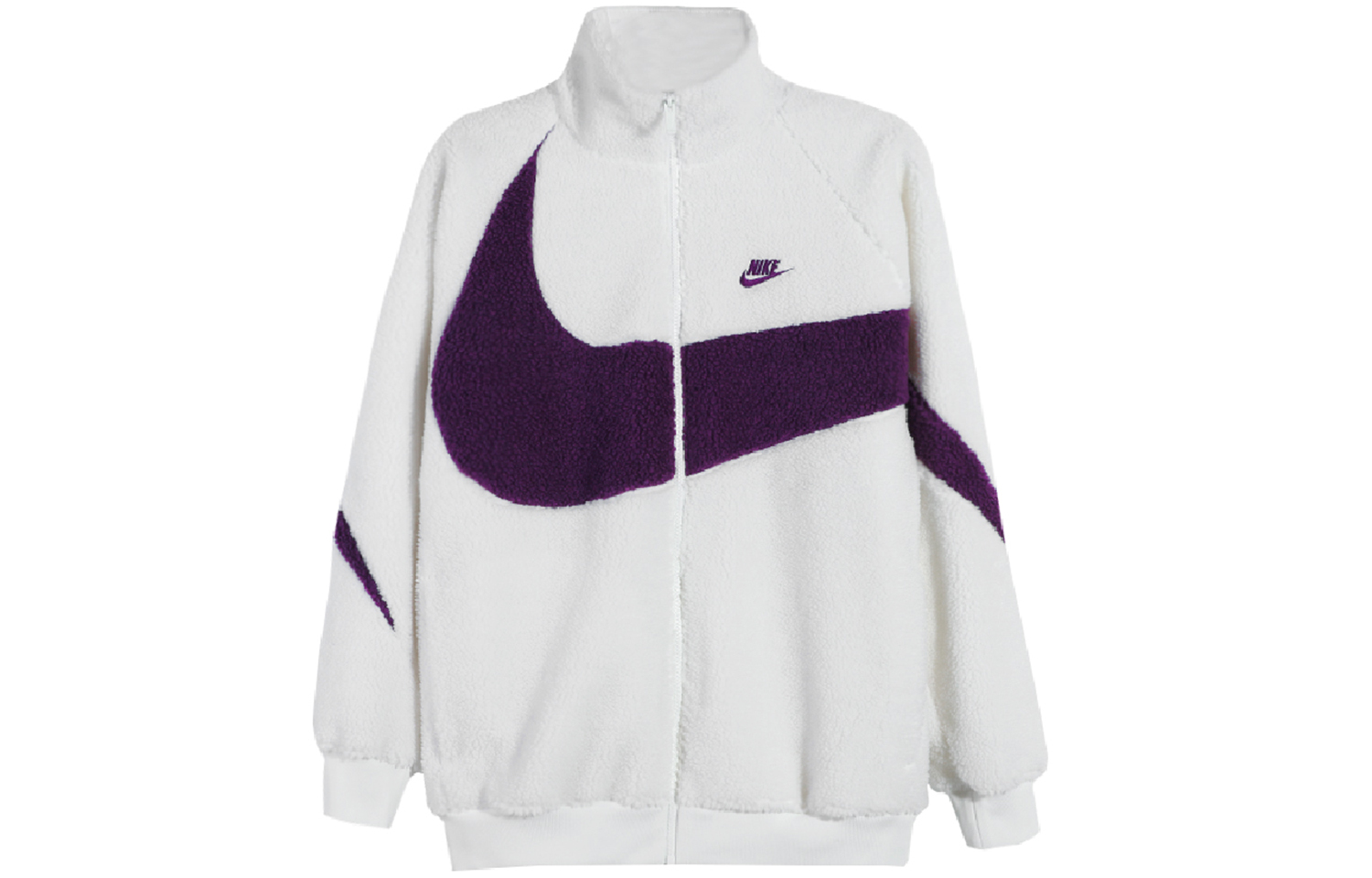 Nike Big Swoosh Fleece Jacket Canvas White DH2474-156 圖 2