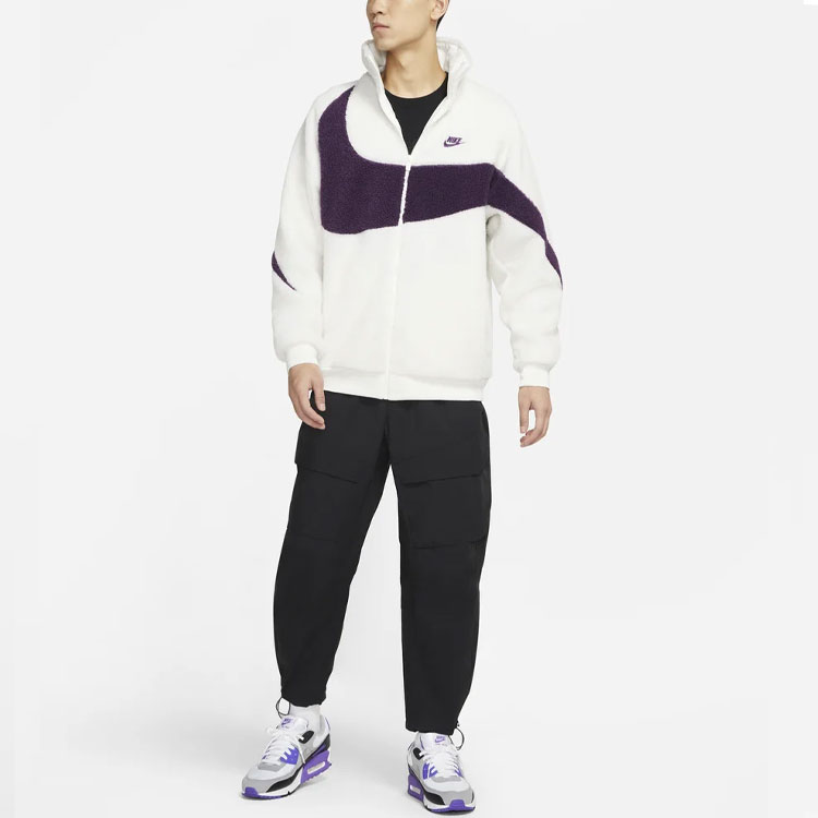 Nike Big Swoosh Fleece Jacket Canvas White DH2474-156 圖 4