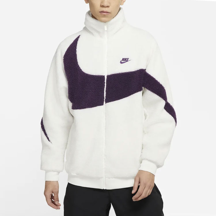 Nike Big Swoosh Fleece Jacket Canvas White DH2474-156 圖 5