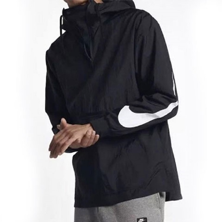 Nike BIG SWOOSH Half-Zip Hoodie Jacket Black Youth CW6207-010 圖 4