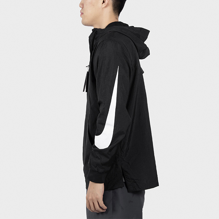 Nike BIG SWOOSH Half-Zip Hoodie Jacket Black Youth CW6207-010 圖 5