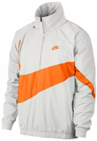 Nike Big Swoosh Half-Zip Jacket White Orange AJ1404-123 Nike Big Swoosh Half-Zip Jacket White Orange AJ1404-123
