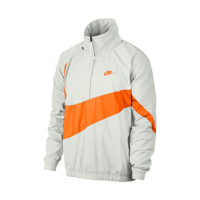Nike Big Swoosh Half-Zip Jacket White Orange AJ1404-123