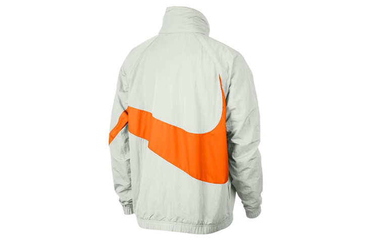 Lookbook Nike Big Swoosh Half-Zip Jacket White Orange AJ1404-123