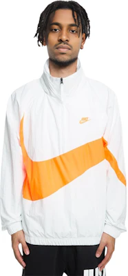 Nike Big Swoosh Half-Zip Jacket White Orange AJ1404-123 Shop Nike Big Swoosh Half-Zip Jacket White Orange AJ1404-123