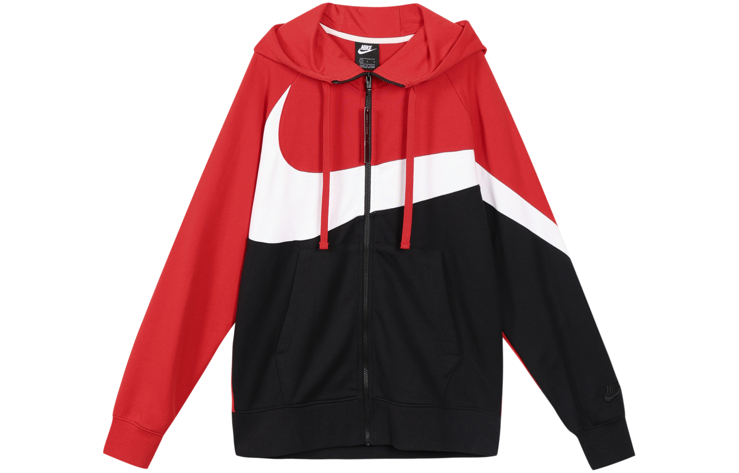 Nike Big Swoosh Retro Colorblock Hoodie with Zipper for Men AR3085-657