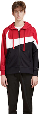 Nike Big Swoosh Retro Colorblock Hoodie with Zipper for Men AR3085-657 Sizing Nike Big Swoosh Retro Colorblock Hoodie with Zipper for Men AR3085-657