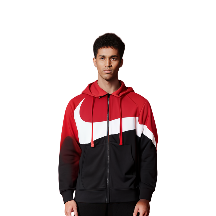 Nike Big Swoosh Retro Colorblock Hoodie with Zipper for Men AR3085-657 圖 8