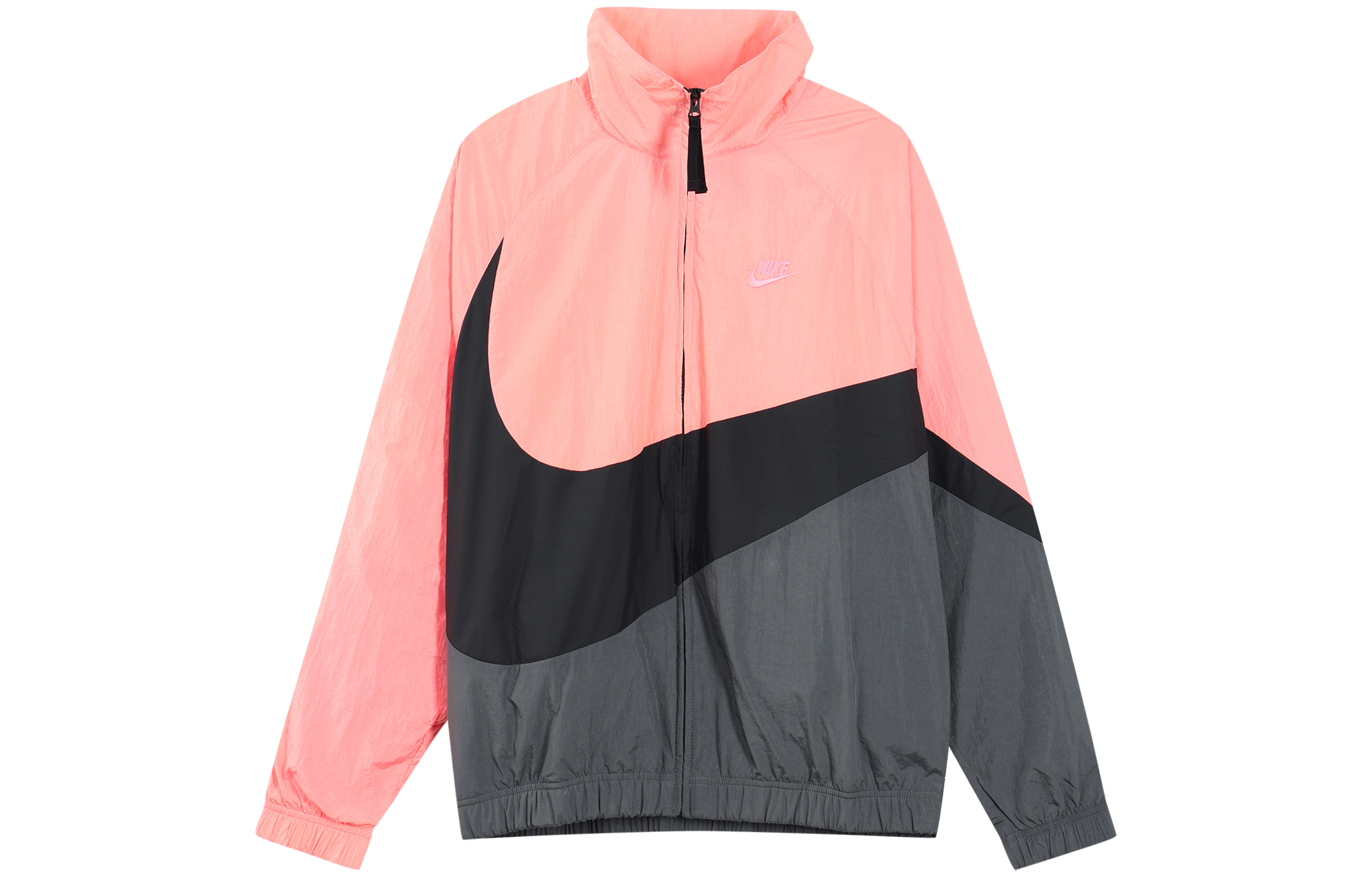 Nike Big Swoosh Retro Colorblock Track Jacket Black/Grey/Pink Springwear AR3133-668