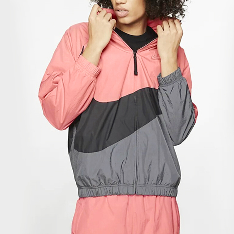 Nike Big Swoosh Retro Colorblock Track Jacket Black/Grey/Pink Springwear AR3133-668 圖 5