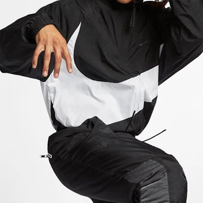 耐克大勾复古拼色运动夹克黑色运动外套 AR3132-010 Sizing 耐克大勾复古拼色运动夹克黑色运动外套 AR3132-010