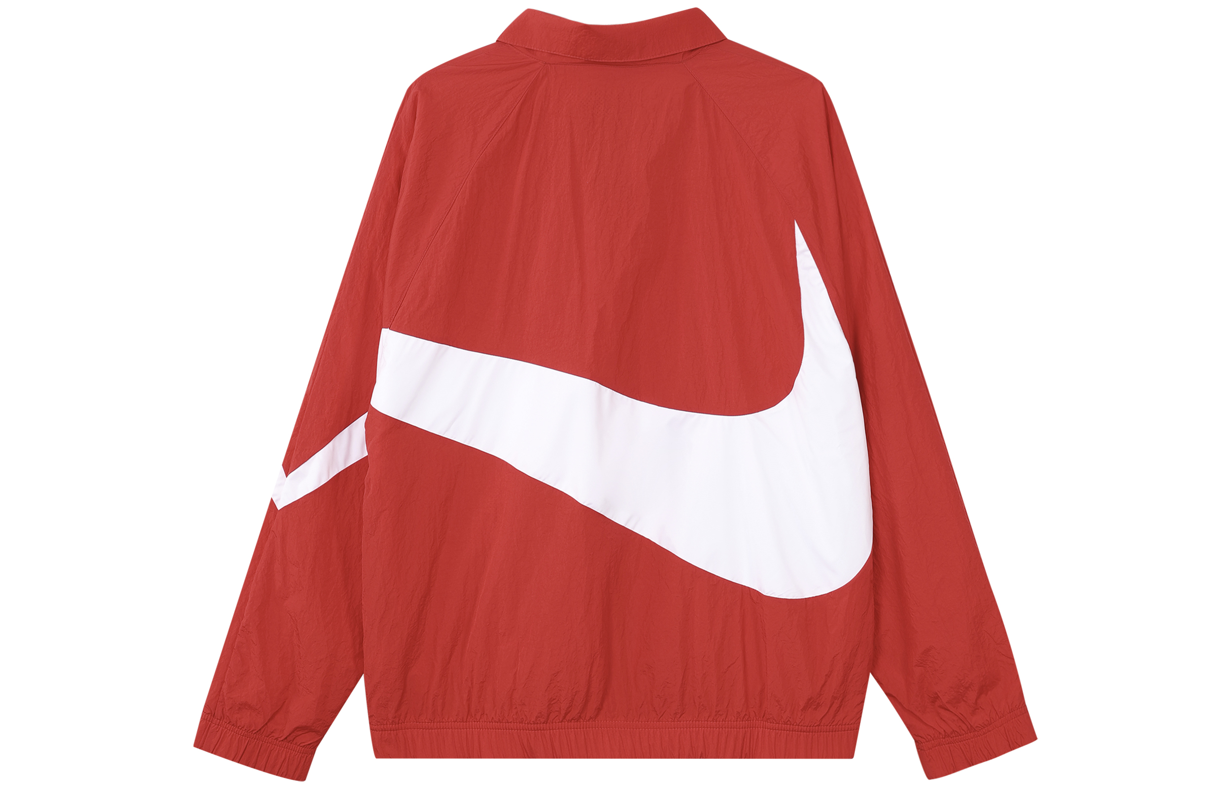 Lookbook Jaket Nike Big Swoosh Retro Sportswear Full-Zip Merah Pria Musim Semi AR3133-658