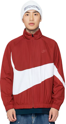Jaket Nike Big Swoosh Retro Sportswear Full-Zip Merah Pria Musim Semi AR3133-658 Sizing Jaket Nike Big Swoosh Retro Sportswear Full-Zip Merah Pria Musim Semi AR3133-658