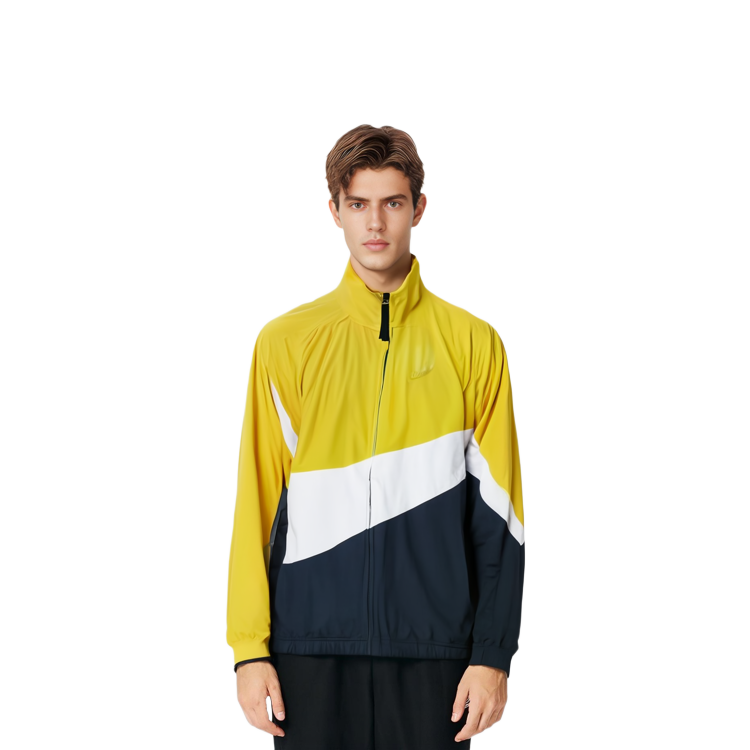 Details for Nike Big Swoosh Retro Windbreaker Jacket Yellow Vintage Style AR3133-728