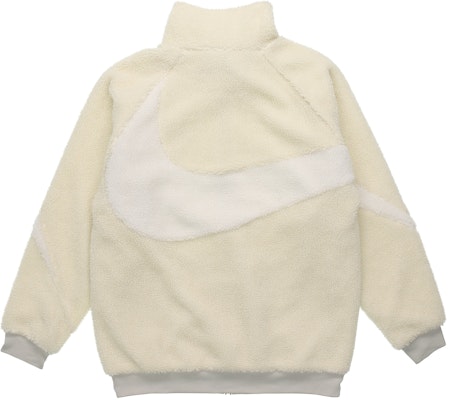 Nike Big Swoosh Reversible Fleece Jacket Limited Edition Off-White Men’s BQ6546-070 Lookbook Nike Big Swoosh Reversible Fleece Jacket Limited Edition Off-White Men’s BQ6546-070