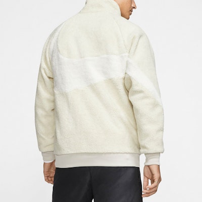 Nike Big Swoosh Reversible Fleece Jacket Limited Edition Off-White Men’s BQ6546-070 Details for Nike Big Swoosh Reversible Fleece Jacket Limited Edition Off-White Men’s BQ6546-070