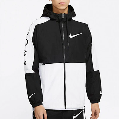 耐克黑白休闲运动连帽夹克春季版 DJ4131-010 Shop 耐克黑白休闲运动连帽夹克春季版 DJ4131-010