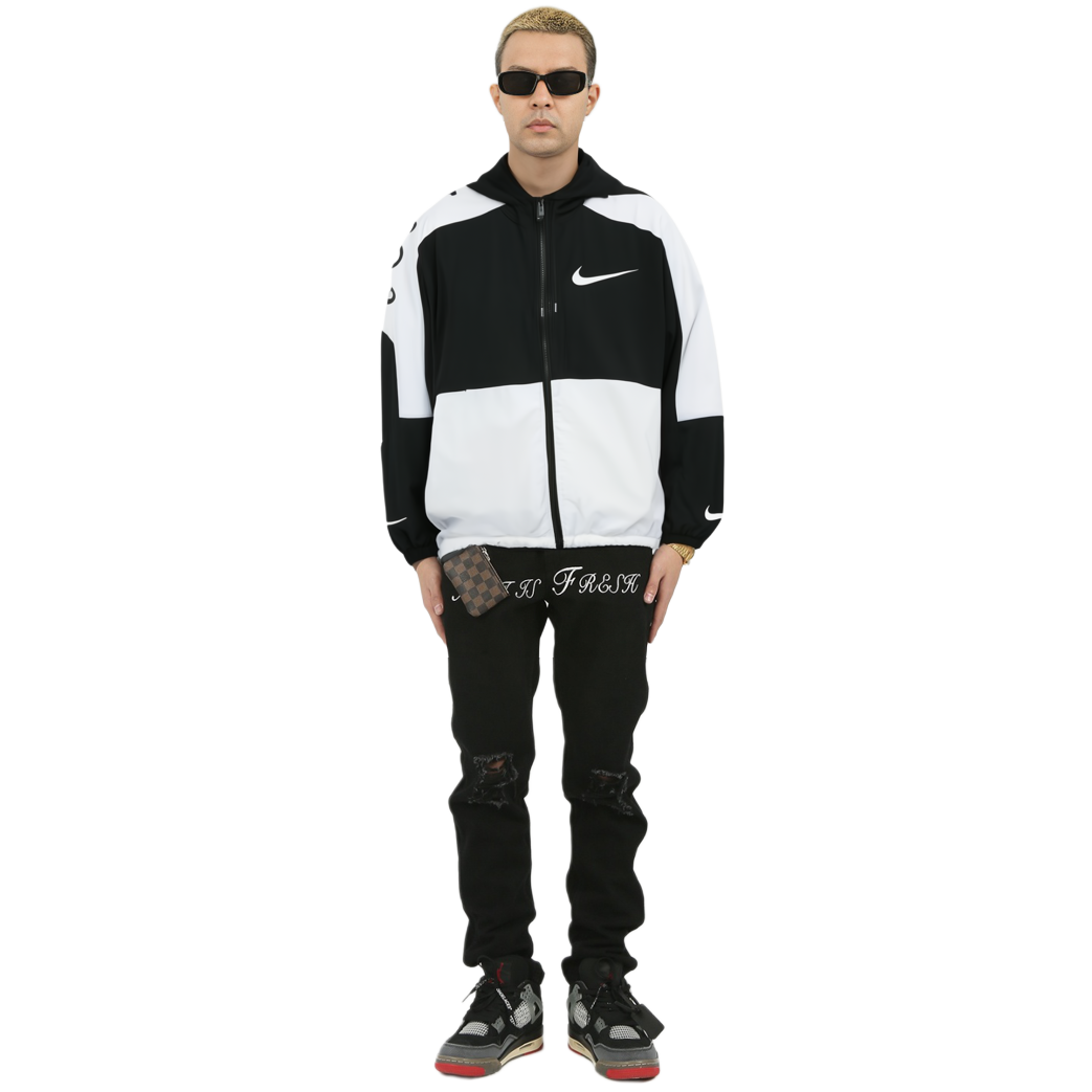 Sizing 耐克黑白休闲运动连帽夹克春季版 DJ4131-010