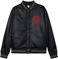 Nike Black Alphabet Pattern Button-Up Warm Jacket DQ6204-045 Nike Black Alphabet Pattern Button-Up Warm Jacket DQ6204-045