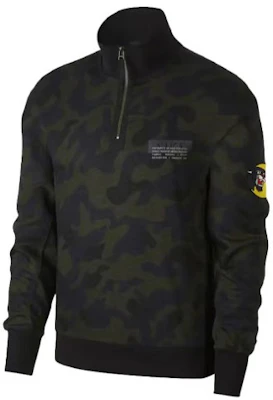 Nike Black Camo Half-Zip Pullover Sweatshirt Berleher Tinggi CD0439-475 Buy Nike Black Camo Half-Zip Pullover Sweatshirt Berleher Tinggi CD0439-475