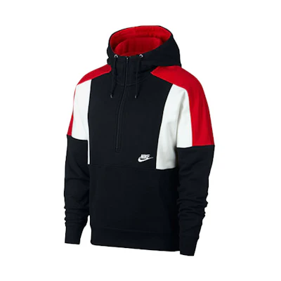 Nike Black Colorblock Hooded Casual Sport Sweatshirt Jacket AQ2066-010
