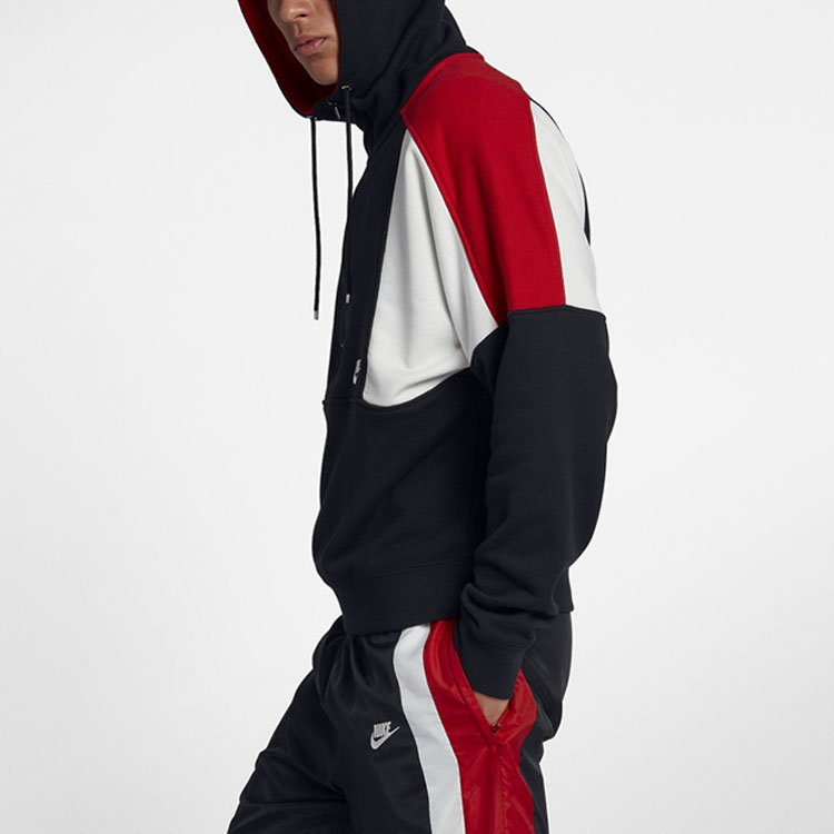 Nike Black Colorblock Hooded Casual Sport Sweatshirt Jacket AQ2066-010 圖 6
