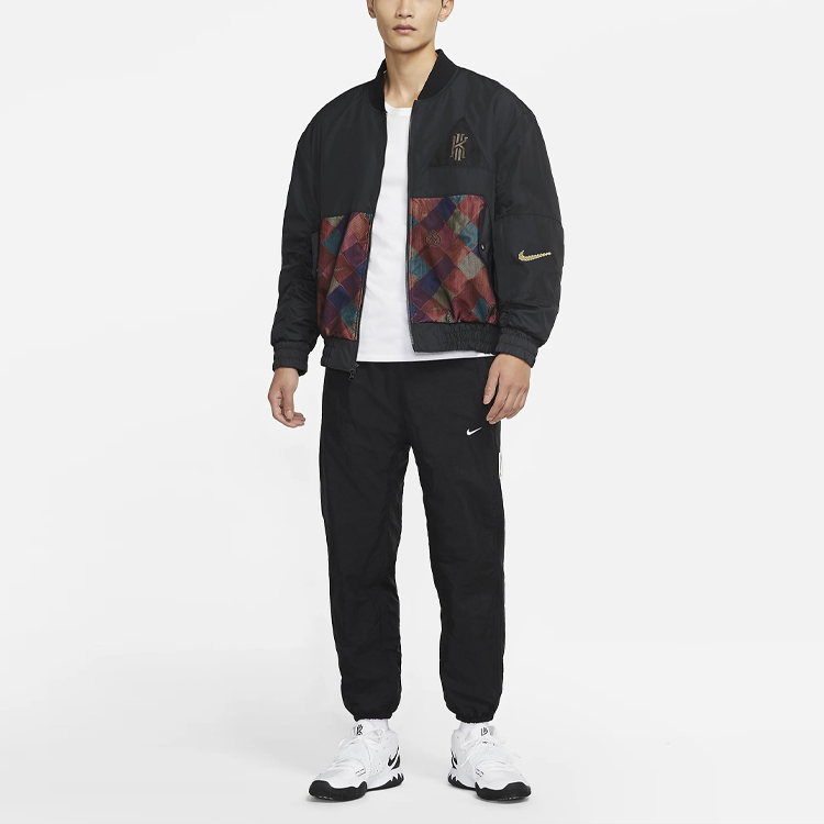 Shop ナイキ ブラック カラーブロック プリント バスケットボール ジャケット DD6930-010