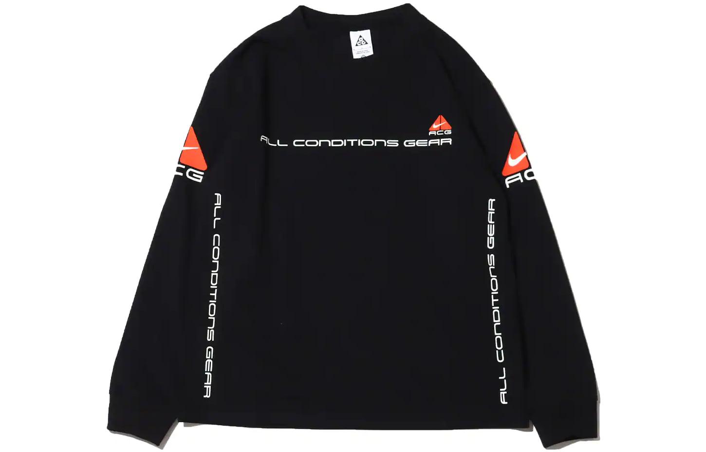 Order Nike Black Crewneck Logo Print Long Sleeve Pullover Sweatshirt DV9639-010