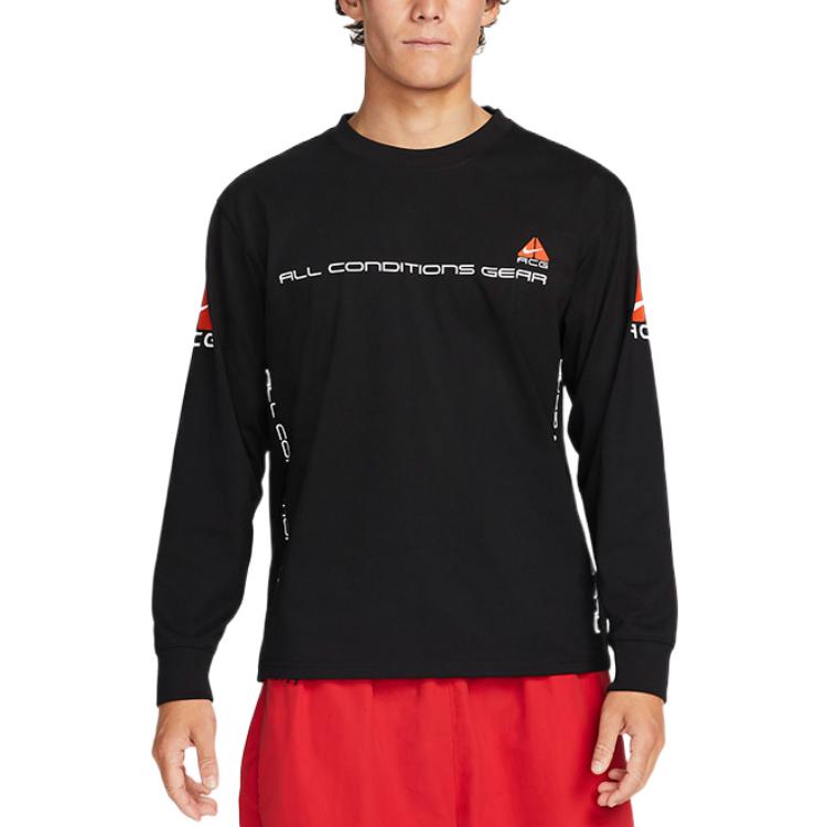 Shop Nike Black Crewneck Logo Print Long Sleeve Pullover Sweatshirt DV9639-010