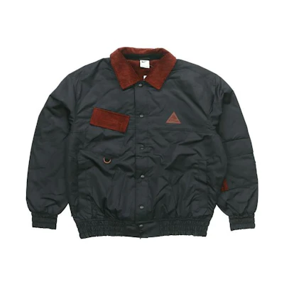 Nike Black Embroidered Bomber Jacket with Collared Design DQ6120-010