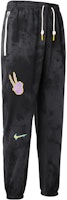 Nike Black Fleece-Lined Graffiti Embroidered Basketball Knit Pants CU3624-010 Nike Black Fleece-Lined Graffiti Embroidered Basketball Knit Pants CU3624-010