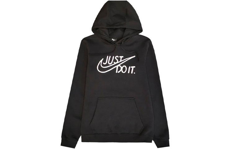 Nike Black Fleece Pullover Hoodie Casual Sportswear CU4532-010