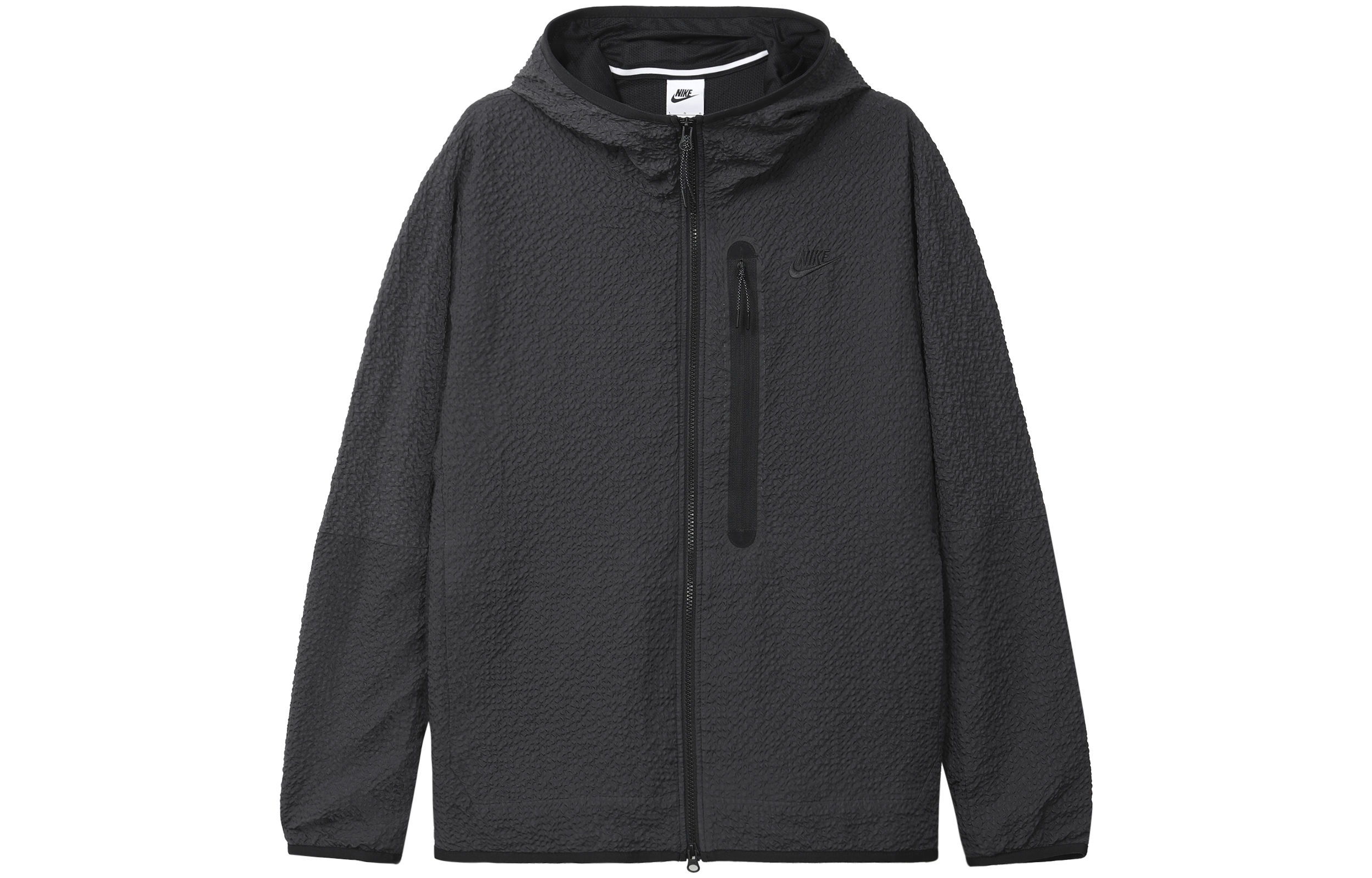 Nike Black Full-Zip Hoodie Jacket with Embroidered Logo DQ4323-010 圖 2