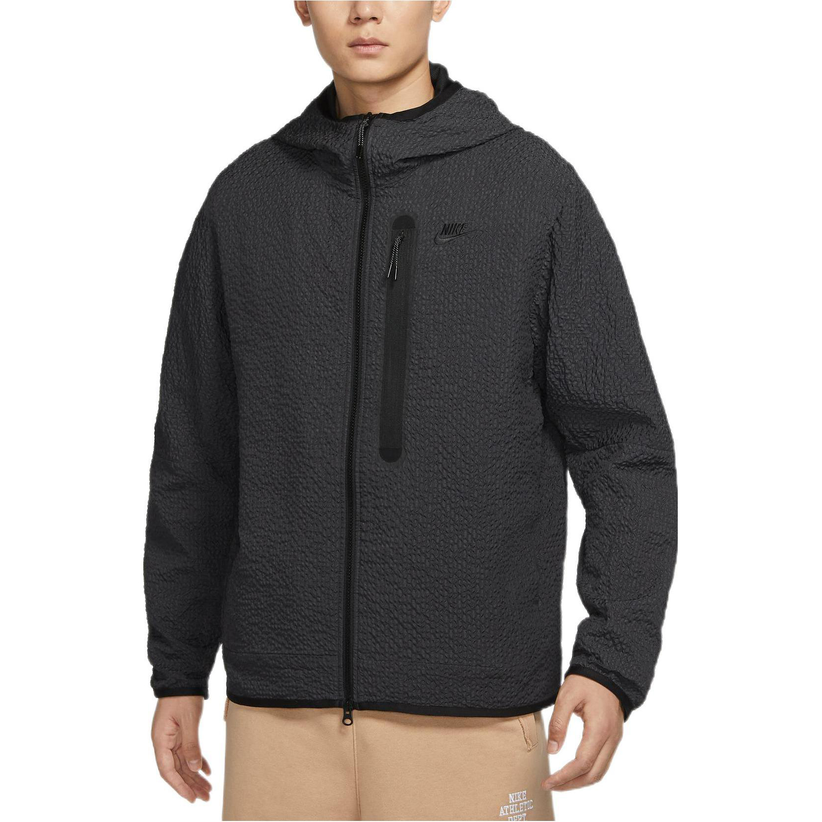 Nike Black Full-Zip Hoodie Jacket with Embroidered Logo DQ4323-010 圖 5